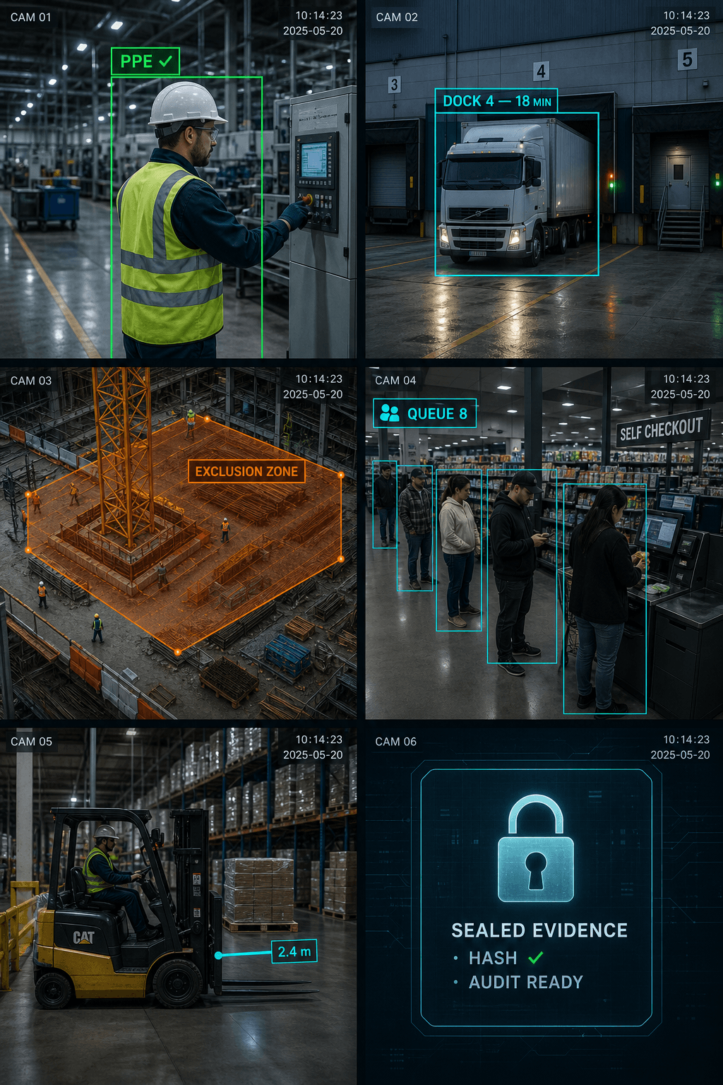 Industrial site monitored by Camnitive