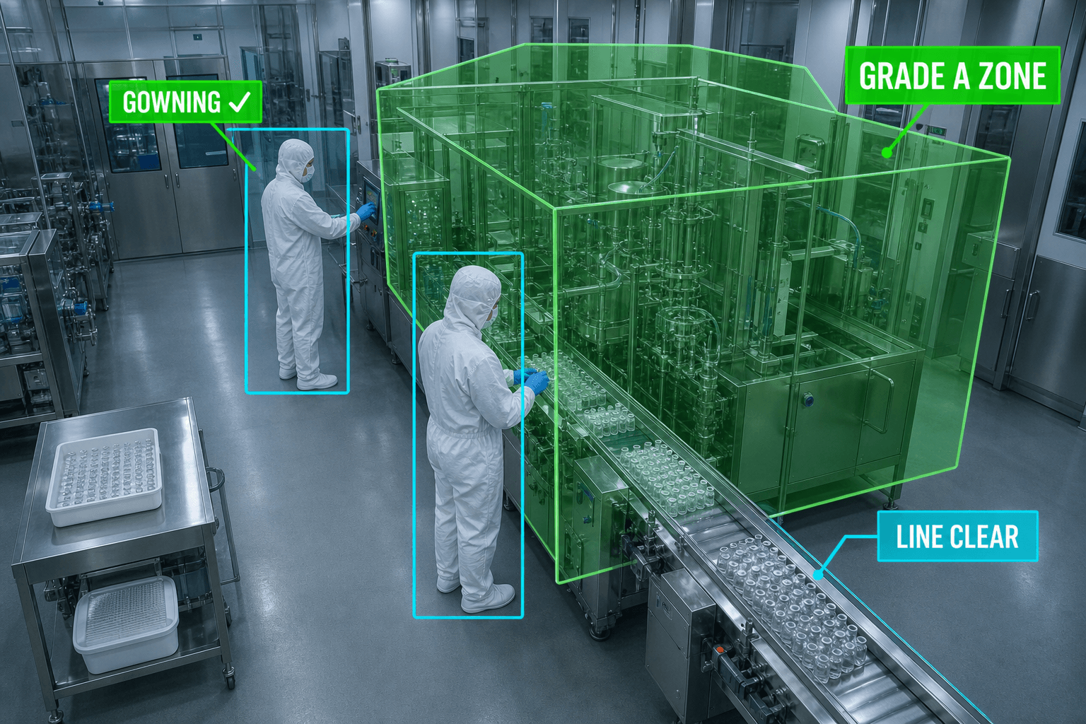 Pharmaceuticals scene with Camnitive detection overlays